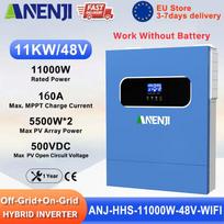 ANENJI 11KW 6.2KW Solar Inverter 48V On Grid Off Grid Hybrid Inverter Built In MPPT 160A/120A Solar Charge Controller With BMS