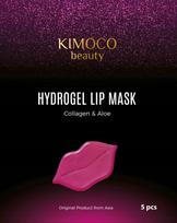 Kimoco Beauty Collagen Lip Mask, Hydrogel, Moisturizing 5 Pcs