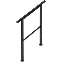 Laiptų turėklai 2-3 pakopoms, 94cm, kampu reguliuojami lauko ir vidaus turėklai, metaliniai, juodi
