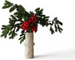 Botane Dirbtinių gėlių puokštė Winter Garnet
