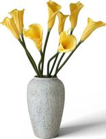 Botane Dirbtinių gėlių puokštė Yellow Calla Lily
