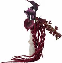 Botane Dirbtinių gėlių puokštė Burgundy Dream