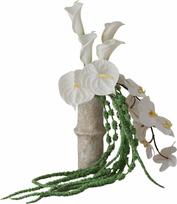 Botane Dirbtinių gėlių puokštė Verdant Calla