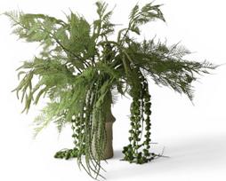 Botane Dirbtinių gėlių puokštė Green Lush