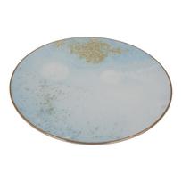 Keraminė lėkštė su mėlynu ir auksiniu dekoru, 27 cm