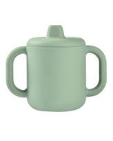 Beaba silikoninis 2-in-1 mokomasis puodelis, sage green