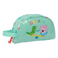 Mokyklinis higienos reikmenų krepšys Peppa Pig George Mėtos 26 x 16 x 9 cm