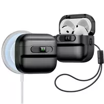 ESR Pulse HaloLock MagSafe dėklas ausinėms AirPods 4, juodas