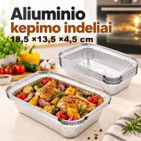 Aliumininiai kepimo indeliai, 6 vnt.