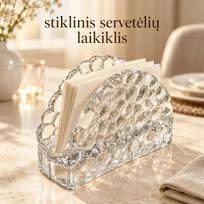 „Krištolo burbulai“ stiklinė servetėlių laikyklė