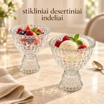 „Saldžioji taurė“ stiklinių desertinių rinkinys, 2 vnt.