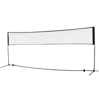 Badmintono tinklas, Tinklinio ir teniso tinklas, nešiojamas, 2 aukščiai 94/158 cm, PE, 400x60 cm