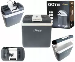 Kelioninis automobilinis šaldytuvas GOTIE GLT-240G, 24L, 12V/230V, šaldymas ir šildymas, pilkas