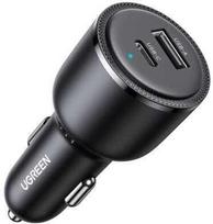 Automobilinis įkroviklis Ugreen CD239 USB-C/USB-A, 63W, juodos spalvos