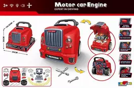 Malplay Žaislinis automobilio meistro sunkvežimio variklio išardymo rinkinys su vairavimo simuliatoriumi, garsais ir šviesomis