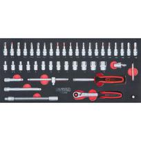 Įrankių komplektas į vežimėlį, 46 vnt (713.2046, KS TOOLS)