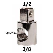 ⬡ Trijų krypčių adapteris 3/8" - 1/2" (CL203202, CHANGLU TOOLS)
