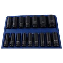 ⬡ Ilgų smūginių galvučių su antgaliais rinkinys 1/2" 17 vnt. (CL105417, CHANGLU TOOLS)