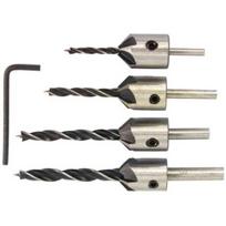 ⬡ Reguliuojamų grąžtų su išgręžimu medienai rinkinys 4 vnt., 3-6 mm (KD10559)