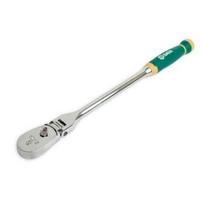 ⬡ Lanksti greito atleidimo terkšlė 1/2" (lašo formos), su minkšta rankena, 72 dantys (ST13971F, SATA)
