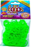 LOOM BANDS 300 VNT GUMŲ PAPUOŠALŲ GAMYBAI - Žalias LOOM TWISTER