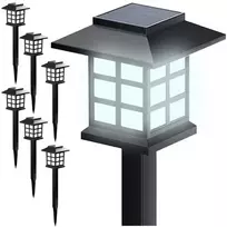 LED sodo šviestuvai su saulės baterija, 6 vnt. Gardlov, spalva: juoda