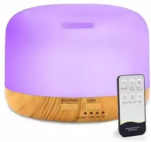 Oro drėkintuvas aromaterapijos kvapų difuzorius su 7 LED šviesos diodais, 12 W, spalva: balta
