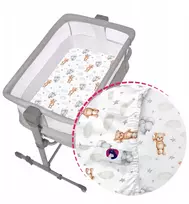 Szwalnia Snow Kinderkraft Neste paklota 52x89 cm medvilnė su gumyte