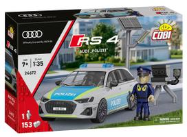 Konstruktorius, automobilis Cobi Audi RS4 Police 24672, 153 vnt., įvairių spalvų