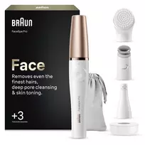 „Braun FaceSpa Pro“ veido epiliatorius + 3 priedai, 911, baltas/bronzinis