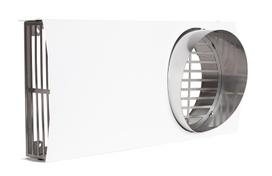 Lauko grotelės dvigubos STDB d200, baltos sp., ner. plieno