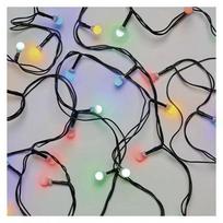 Apvalių LED lempučių girlianda, 230Vac, 20m, 200 x LED, įvairių spalvų LED, su laikmačiu, EMOS