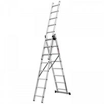 Ecomax Kombinuotos kopėčios EML0201&EMX, 3x8 pakopos, 2,27/5,12m, 150kg, aliuminio, EN131