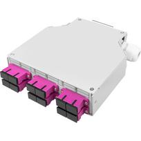 Digitus optinio pluošto DIN bėgių paskirstymo dėžė DN-963850-4, 6 prievadai, OM4, 50/125 µm, SC duplex adapteris, SC pigtail 2 m