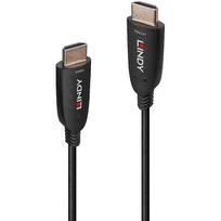 Lindy optinio pluošto hibridinis HDMI kabelis 38513, 30m, HDMI 2.1, 8K60Hz, 48Gbps, HDR, eARC, VRR, ALLM, QFT, juodas