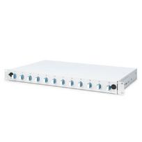 Digitus Šviesolaidinė sujungimo dėžutė DN-96331/9, 12 prievadai, 1 U, LC, OS2, 483 mm, 240 mm, sukomplektuota, ištraukiama