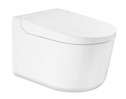 wall hung shower WC with seat and cover Sensia, 387x610 mm, Triple Vortex, white 36507SH0