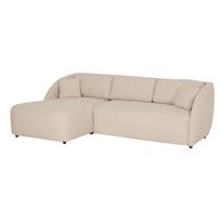 Kampinė sofa-lova VALERY, kreminė, 246 × 169/99 × 80 cm