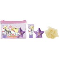 Hello Kitty Dárková sada Sprchový gel 35 ml, bomba do koupele, mycí houba a kosmetická taška