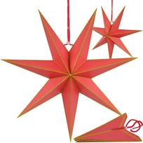 Popierinė Dekoracija – 45 Cm Raudona 7 Sparnų žvaigždė „saska Gift & Decor“