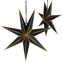 Popierinė Dekoracija – 45 Cm 7 Sparnų Juoda žvaigždė „saska Gift & Decor“