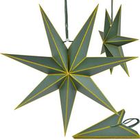 Popierinė Dekoracija – 45 Cm žalia 7 Sparnų žvaigždė „saska“ Gift & Decor