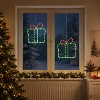 Kalėdinės langų dekoracijos (siluetai) LOVIISA 2 vnt. 160 LED