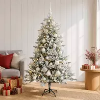 Dirbtinė Kalėdų eglutė su burbulais 120 cm 150 LED Šilta balta