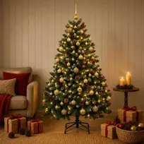 Dirbtinė kalėdinė eglutė, žalia, su žaisliuku 150 cm 150 LED