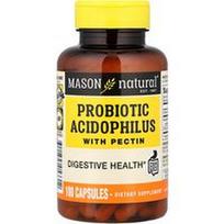 Mason Natural, Probiotinis acidofilus su pektinu, 100 kapsulių