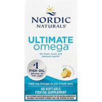 Nordic Naturals, „Ultimate Omega®“, citrinų skonio, 60 minkštųjų kapsulių (640 mg vienoje minkštojoje kapsulėje)