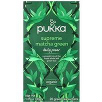 Pukka Herbs, Ekologiška žalioji arbata, Supreme Matcha Green, 20 paketėlių, 1.05 oz (30 g)