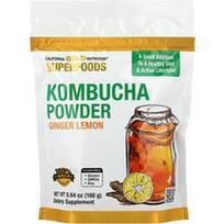 California Gold Nutrition, Supermaistas, kombučios milteliai, imbiero su citrina skonio, 5.64 uncijos (160 g)