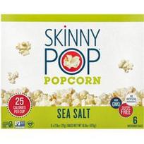 SkinnyPop, Spraginti kukurūzai, jūros druska, 6 pakeliai po 79 g (2,8 uncijos)